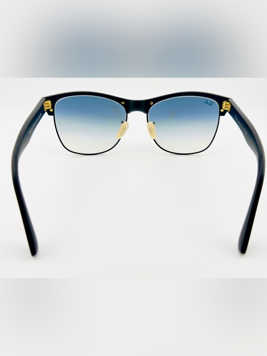Ray-Ban ClubMaster Oversized Sunglasses RB4175 Matte Black Frame Light Gray Lens main image 7